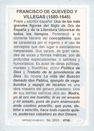 Biografia Francisco De Quevedo Atras